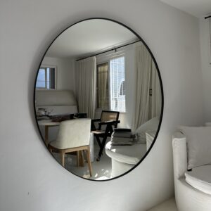 Espejo Redondo con Marco de Hierro